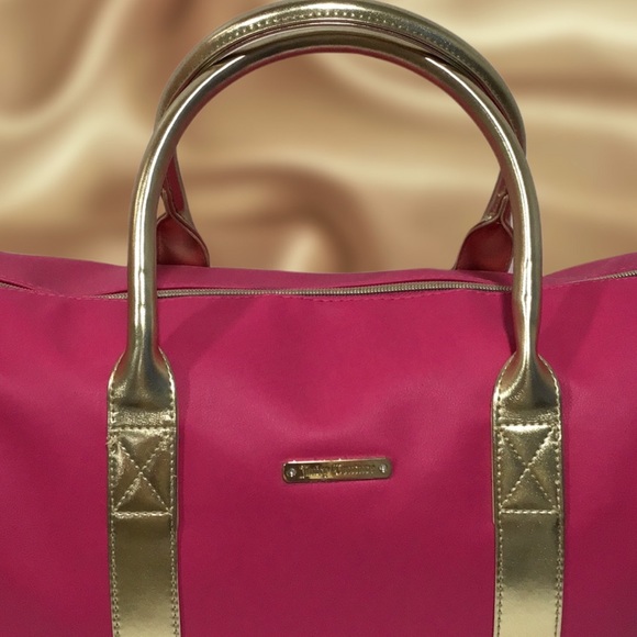 Juicy Couture Bags New Juicy Couture Duffletote Bag Medium Hot Pink And Gold With Velvety